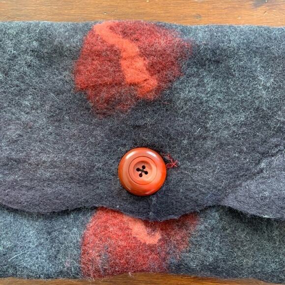 Maine made handcrafted fiber arts purse clutch bag from one lupine boutique! - Picture 2 of 9